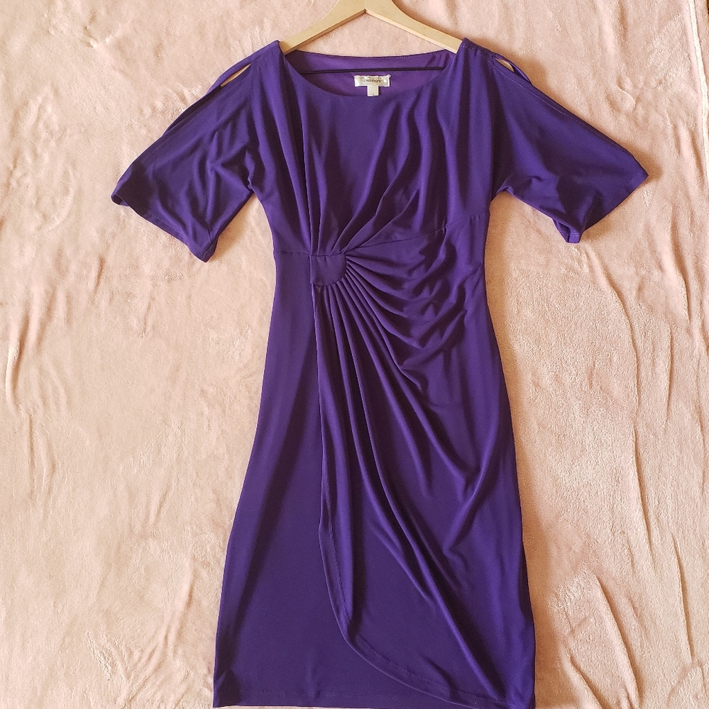 Dressbarn Faux Wrap Mid Length Dress